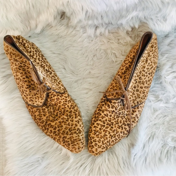 ALDO | Rare Vintage 80’s Faux Leopard Fur Leather Lace Up New Wave Shoes - Picture 11 of 15